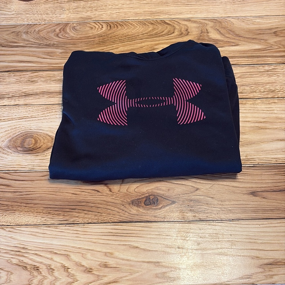 WOMEN’S UNDER ARMOUR COLDGEAR
LOOSE FIT PULLOVER HOODIE with PINK iconic logo - Picture 6 of 6